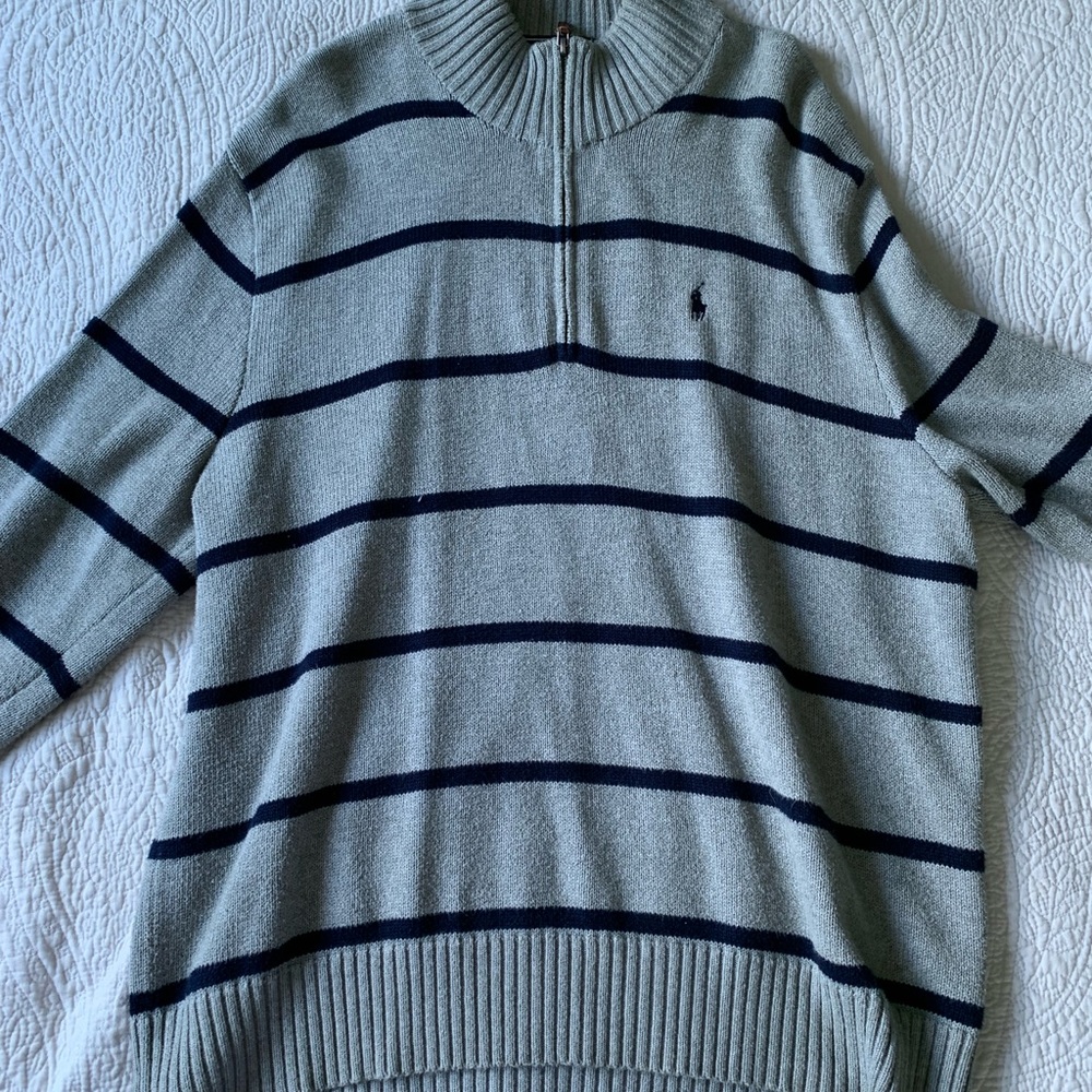 Vintage Polo knit quarter zip pullover
